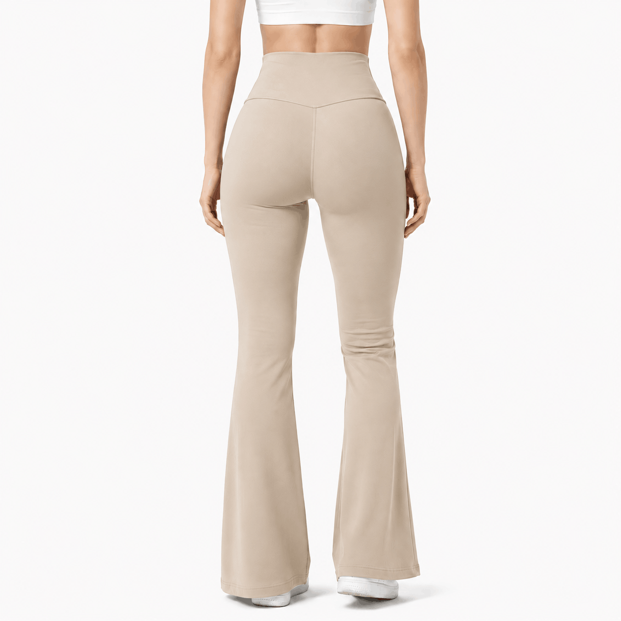 BEIGE FLARE LEGGINGS
