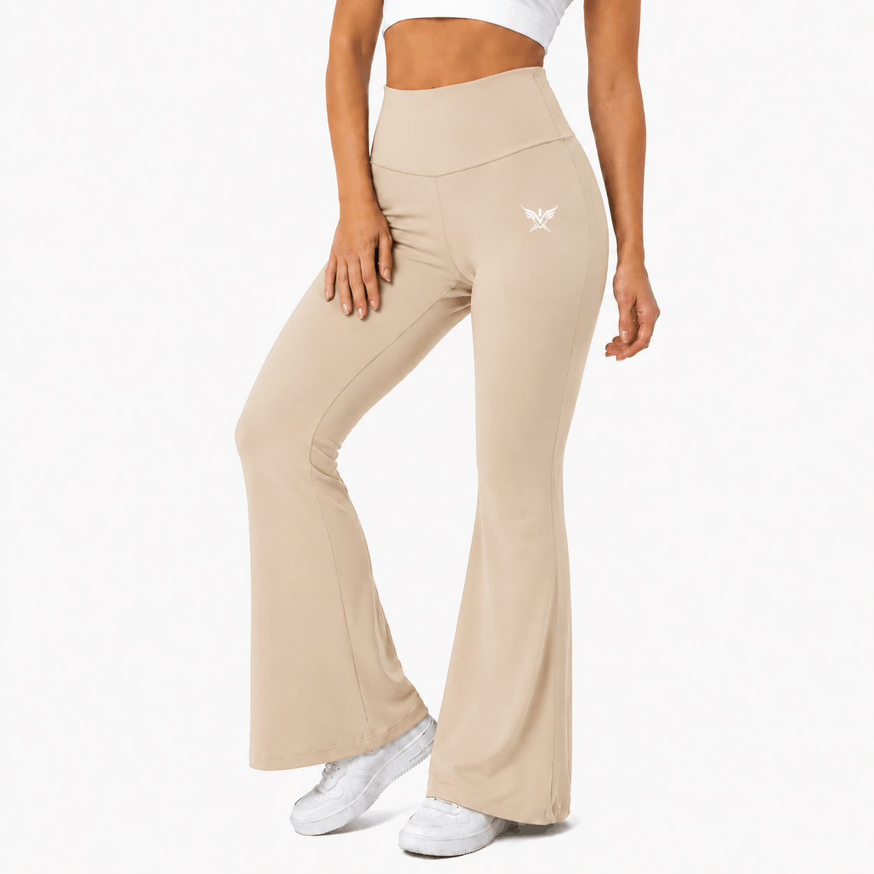 BEIGE FLARE LEGGINGS