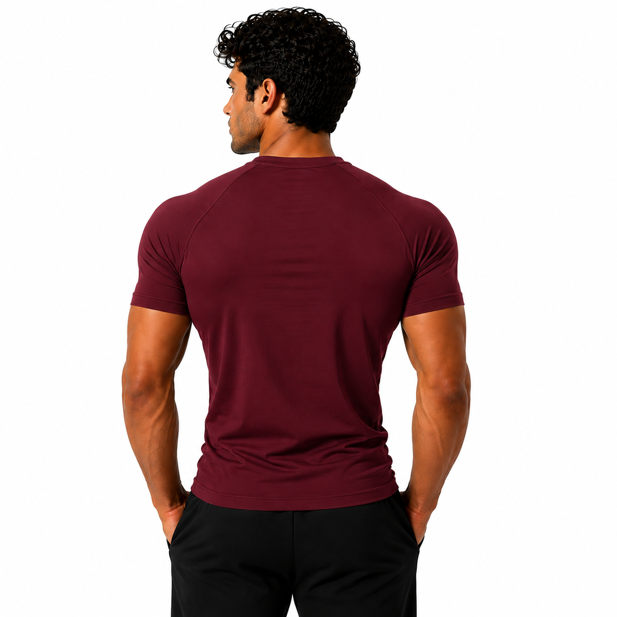 Men's Performance Short Sleeve Tee In Maroon