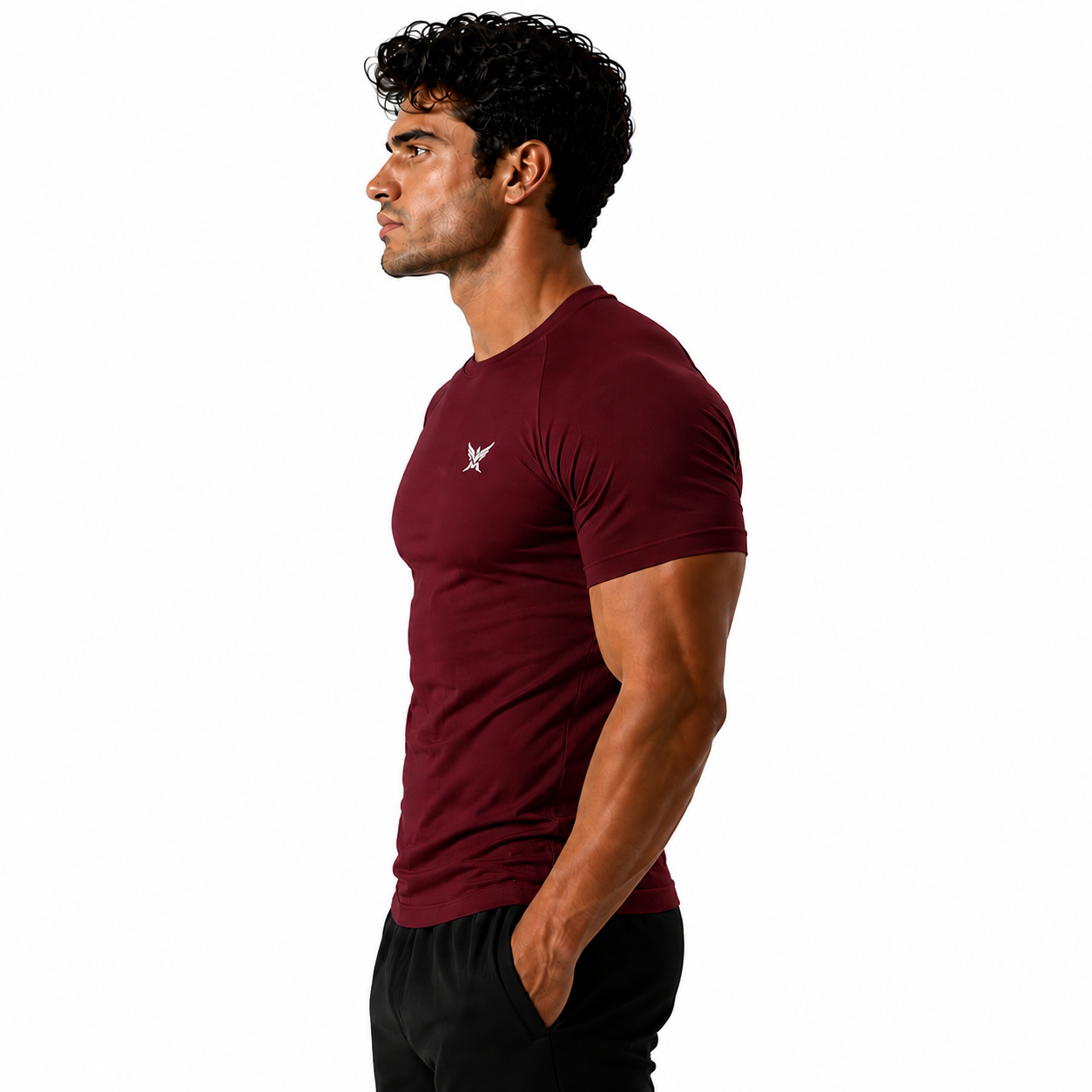 Men's Performance Short Sleeve Tee In Maroon