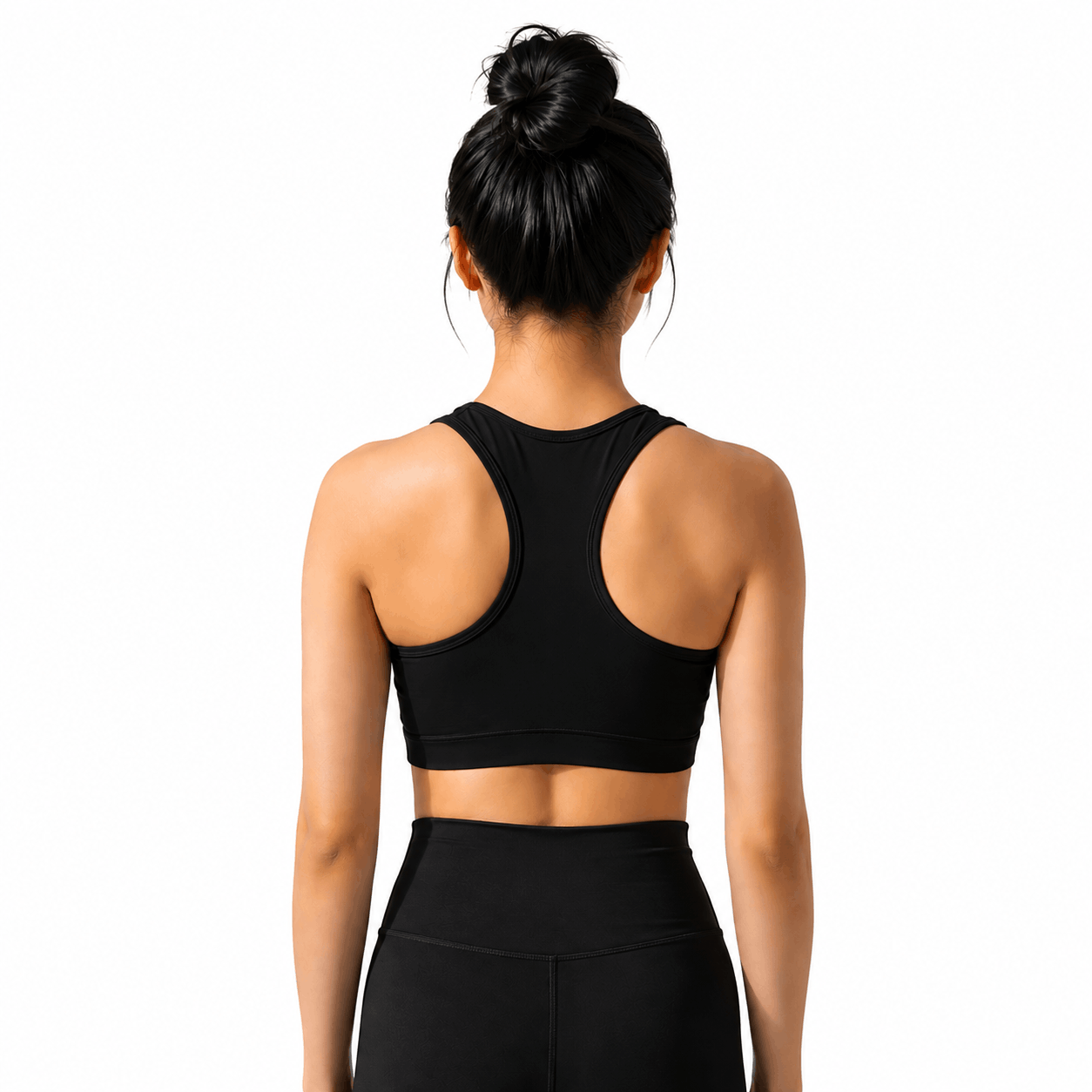 Black Seamless Sports Bra
