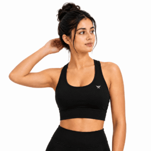 Black Seamless Sports Bra