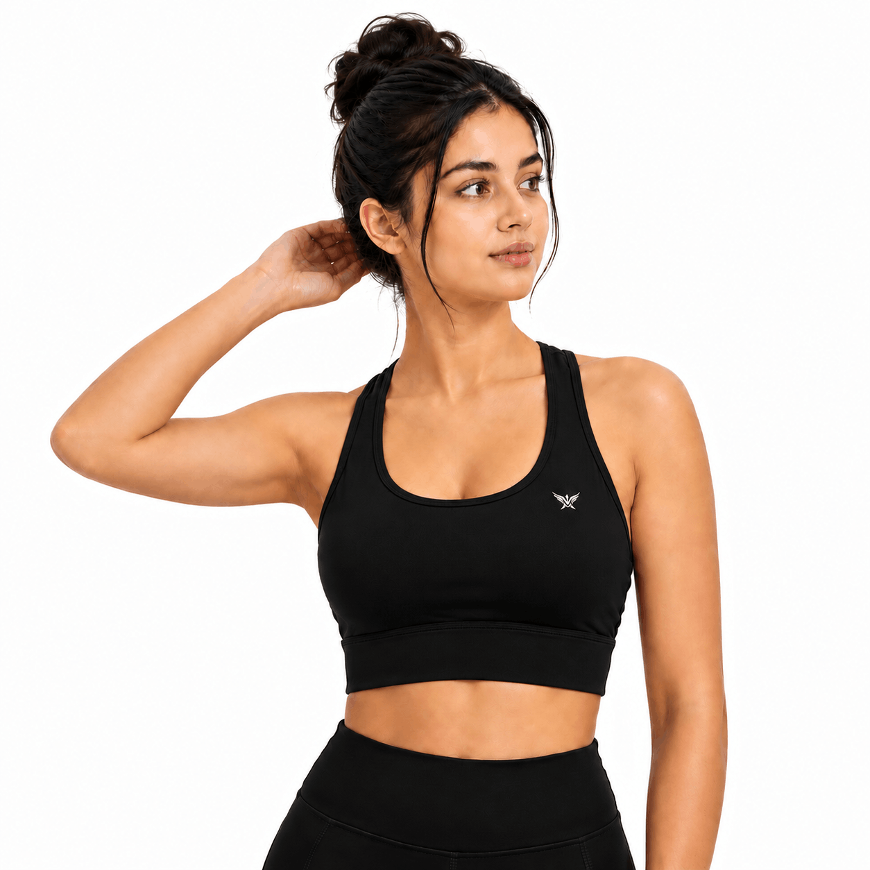 Black Seamless Sports Bra